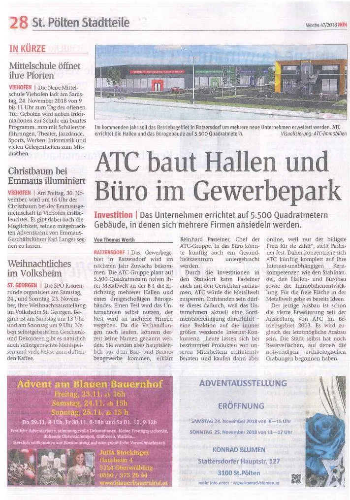 NÖN: Presseartikel vom 20.11.2018