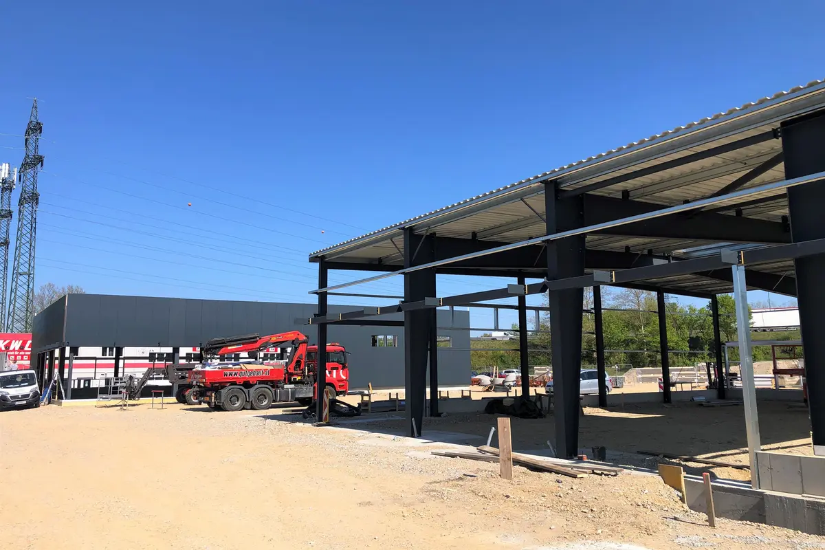 Stahlbau Fa. Kärcher und Würth